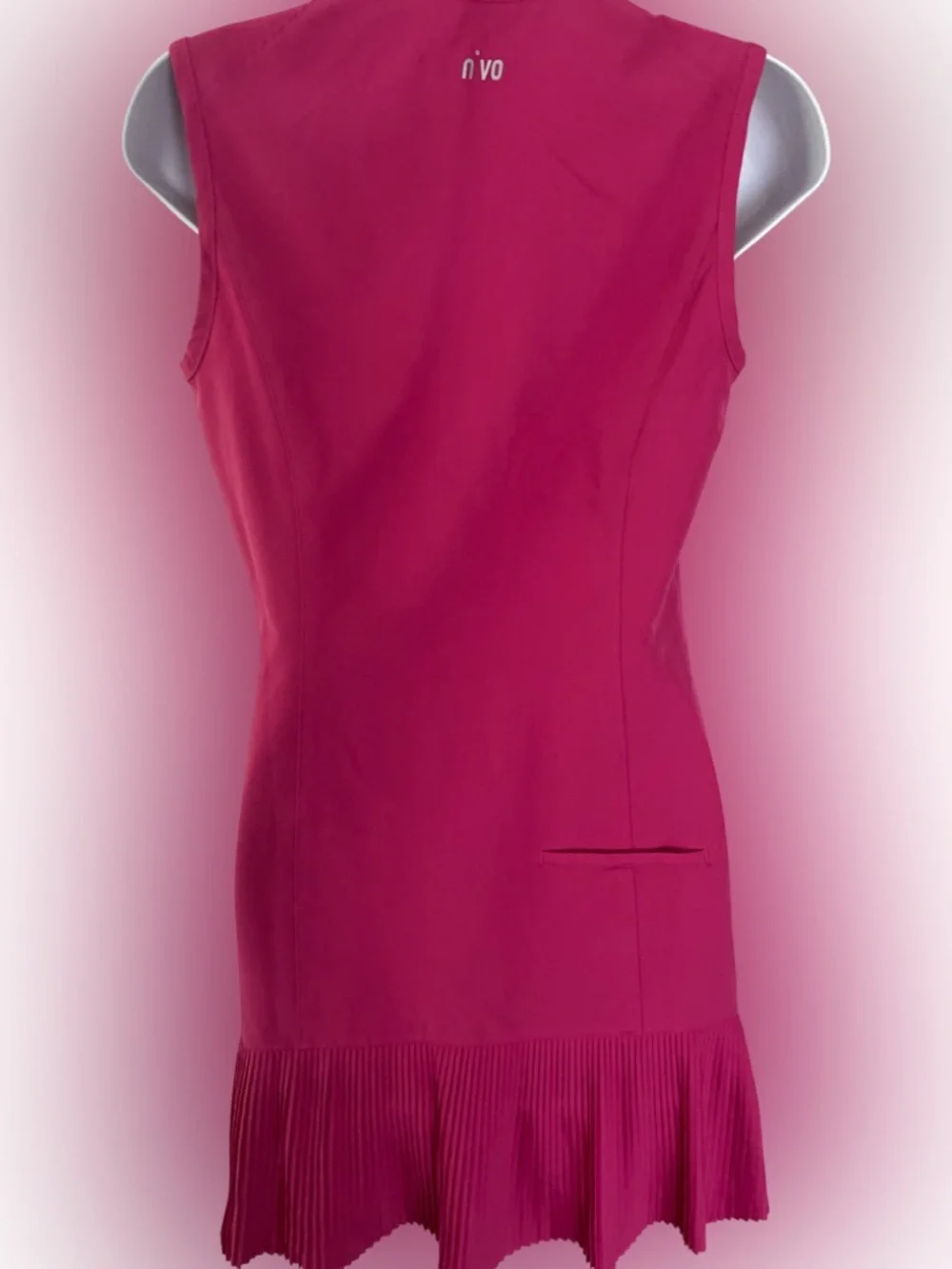 Nivo Zip-Front Shift Dress in Fuchsia-XS fuchsia pink